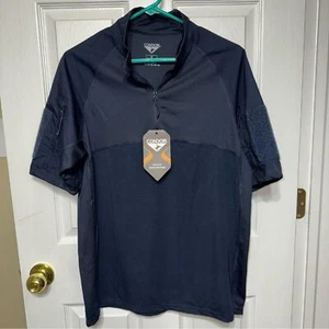 Condor Combat Shirt Tactical Mens M Navy Blue Short Sleeve 1/4 Zip 101144-006-M - Picture 1 of 7