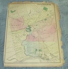 Antique 1872 Beers, Comstock, & Cline Map of The City of Elizabeth, NJ