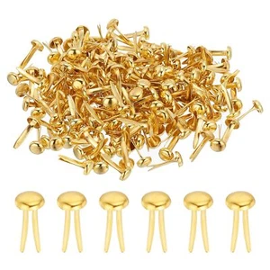 400 PCS Paper Brass Fasteners Split Pins Pastel Mini Metal Brads Round Head P... - Picture 1 of 7