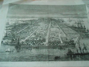Gravure 1862 - Vue de Charleston - Picture 1 of 1