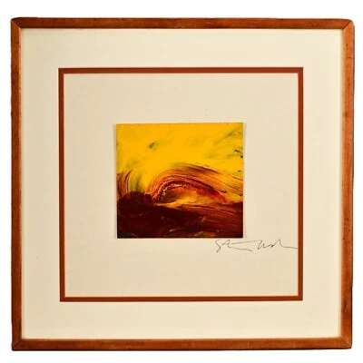 STEVE RODAY Original Vintage Signed Modern Abstract Studio Gallery Painting - Image 1 of 4