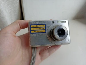 🔥Sony Cyber-Shot DSC-S750 Silver 7.2MP digital compact camera🔥WORKing FULL set - Picture 1 of 7