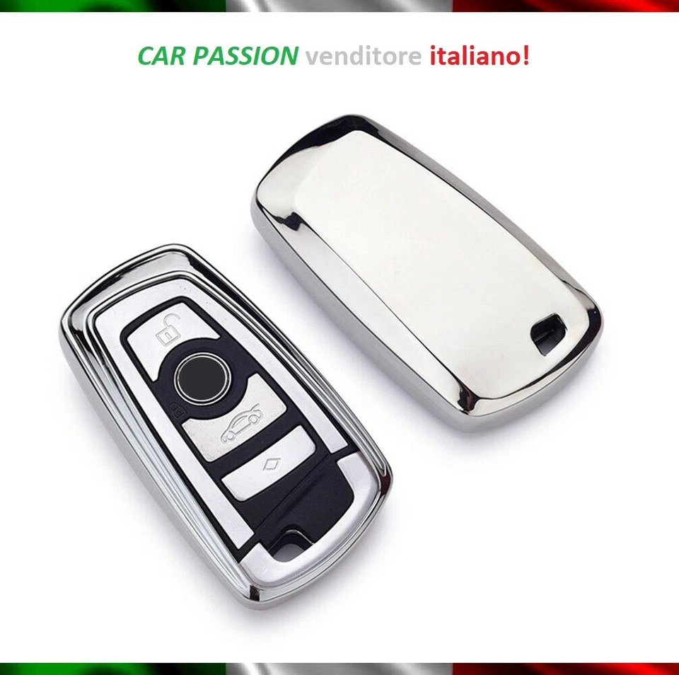 COVER CHIAVE TPU GUSCIO PER BMW SERIE 1 3 5 6 7 X3 1 ARGENTO CUSTODIA PROTETTIVA - Immagine 1 di 1