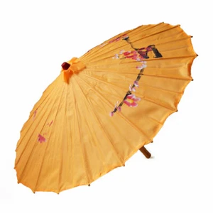 Chinese Style Fabric Parasol - Orange - Picture 1 of 1