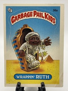 1985 Garbage Pail Kids Stickers #36a Wrappin' Ruth 1st Series Matte Pale topps