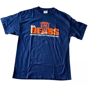 Vintage Chicago Bears T-Shirt LG Da Bears Monsters of the Midway Hanes Heavy Weight - Bild 1 von 5