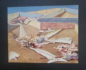 Max Ernst "Garden AirPlane Trap" Mounted Offset Lithograph Print 1977 - Picture 1 of 3