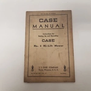 Case No. 5 Hi-Lift Mower Set Up & Operating Manual, 3rd Edition, Form DB-1189 - Picture 1 of 6