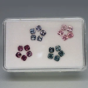 Emerald Cut 3.5x3.5 mm.Natural Fancy Color Spinel Myanmar 20Pcs/5.07Ct. - Picture 1 of 6