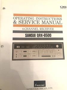 Sansui QRX-6500 Receiver Owners Service Manual Original - Nice shape - Picture 1 of 11