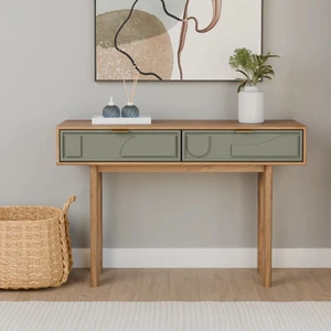 Modern 2 Drawer Console Table for Hallway, Living Room, or Office Storage - Picture 1 of 7