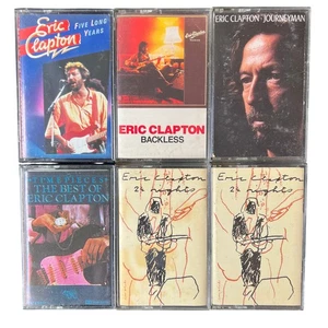 Vintage Eric Clapton Cassette Tape Lot Time Pieces 24 Nights Journeyman Backless - Picture 1 of 6