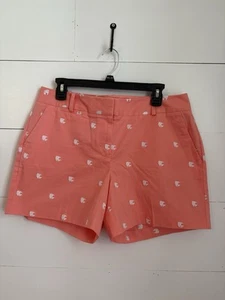 Talbots Women Shorts Size 10 Flamingo AOP shorts Fish Resort Wear Vacation Beach - Picture 1 of 8