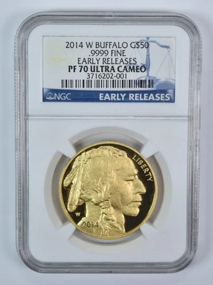 2014-W $50 American Gold Buffalo Early Releases 1 Oz PF70 UCAM NGC *9777 - Image 1 of 3
