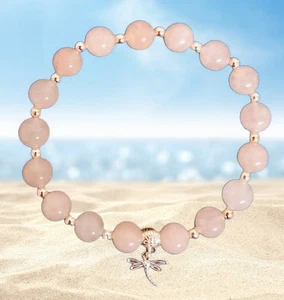 Rosenquarz Armband💫Damen Armband 925 Sterlingsilber Edelstein Damen Schmuck - Bild 1 von 2