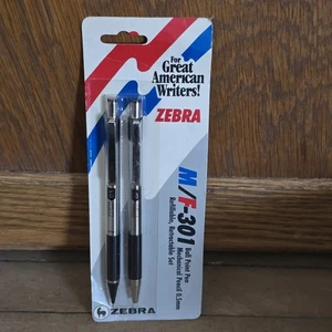  Zebra 301 M/F Set di penne a sfera e matite meccaniche 0,5 mm e 0,7 mm NOS - Foto 1 di 7