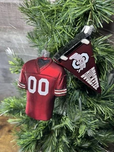 Old World Christmas OWC Ohio State University Buckeyes Ornament Lot Of 2. - Picture 1 of 8