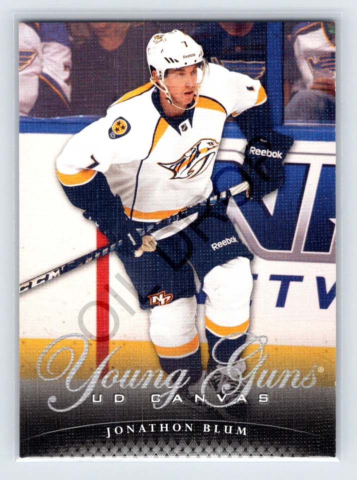 2011-12 Upper Deck Series 1 UD Canvas Young Guns #C104 Jonathon Blum Rookie RC - Image 1 of 2