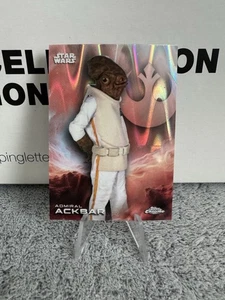 Star Wars Topps Chrome 2025 Admiral Ackbar Raywave Refractor - 1 - Near Mint - Picture 1 of 4