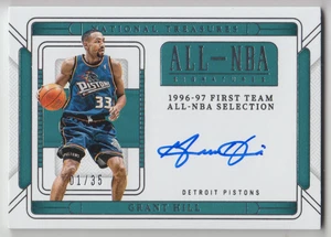 2024-25 Panini National Treasures Grant Hill All-NBA Signatures Auto 01/35 1/1 - Picture 1 of 2