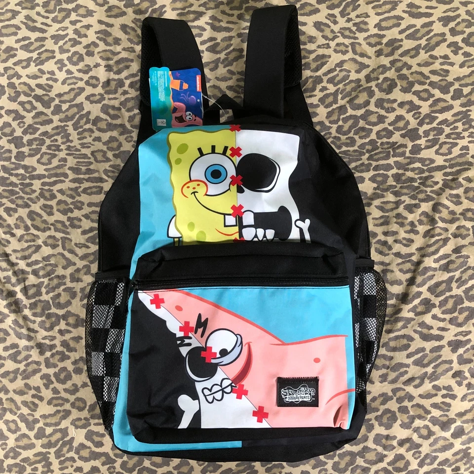 NUEVO Bob Esponja Pantalones Cuadrados y Patrick Negro Mochila Mangas para Laptop Nuevo con Etiquetas Foto 1 de 4