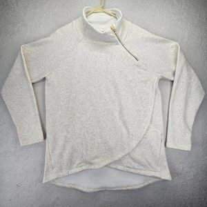 Suéter Pullover Asimétrico Athleta Acogedor Karma 1/4 Cremallera Polar Crema Mujer XLT - Imagen 1 de 11