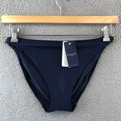 Braguitas de natación Fantasie para mujer azules medianas Chevron Long Island nuevas con etiquetas Foto 1 de 4