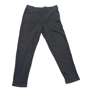Lands' End Serious Sweats Black Terry Ankle Sweatpants Women's Medium - Picture 1 of 7