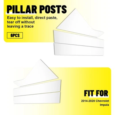 6 postes de pilar cromados para Chevrolet Impala 2014-2020 cubierta puerta moldura ventana Foto 1 de 4