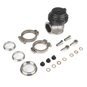 Universal Black 38mm External Turbo Wastegate V-Band Flange 22PSI for Manifold ☪ - Picture 1 of 19