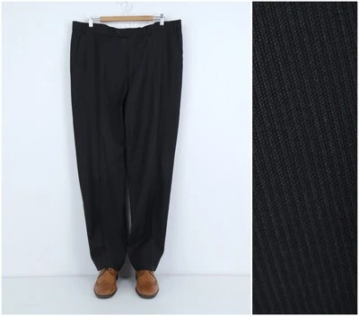 Mens Trousers 39 Waist 33.5 Leg DANIEL HECHTER Dress Striped Brown Pants Slacks - Image 1 of 4