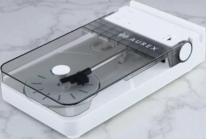 TOSHIBA AUREX AX-RP10 W Record Player Bluetooth USB 33/45 RPM Portable Music - Picture 1 of 7