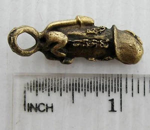 Old Hill Tribe Brass Shaman Fertility Amulet Phallus - Picture 1 of 3