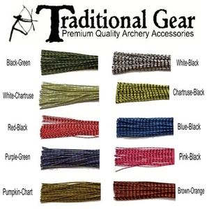 Archery ZEBRA WHISKER RUBBER BOWSTRING BOW STRING SILENCERS 4 Pc. Pack - 2 PAIR - Picture 1 of 4