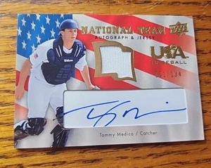 2008 Upper Deck USA National Team Tommy Medica Autograph & Jersey 51/134 Card - Picture 1 of 3