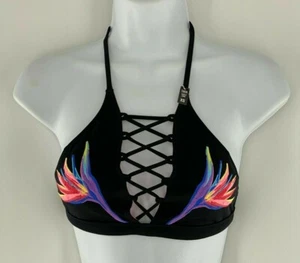 Top de bikini ROSA Victoria's Secret para mujer XS bordado forrado floral - Imagen 1 de 5