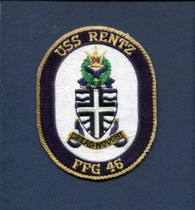 FFG 46 USS RENTZ US NAVY FRIGATE Ship Squadron Cruise Jacket Patch - Picture 1 of 1