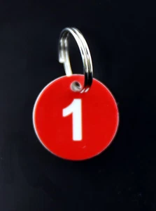 NUMBERED KEY RING WITH FREE LASER ENGRAVING - Picture 1 of 18
