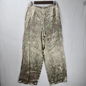 Pantalones Express Elegantes Paisley Pierna Ancha Satinado Talla 11/12 De Colección Y2K Boho - Imagen 1 de 10