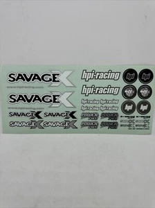 RC Car Sticker Decal Set HPI Racing Savage X Logo 9337-001 New - Picture 1 of 6
