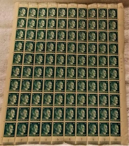 100 STCK. = 1 BLATT DEUTSCHE BRIEFMARKEN AUS DEM 11. WELTKRIEG - Bild 1 von 8
