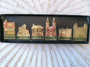 Dept 56 Dickens Village Series 20th Anniversary 6 Enamel Collectible Pins New - Picture 1 of 5