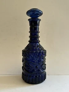 VTG. Cobalt Blue Jim Beam Bourbon Decanter KY DRB 230 1971 Glass Stopper--NICE - Picture 1 of 23