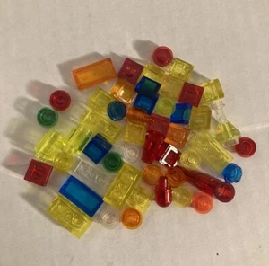 LEGO 50-Pack Mixed Bag Small Translucent Pieces Multi Colored & Clear Lot Of 50 - Picture 1 of 24