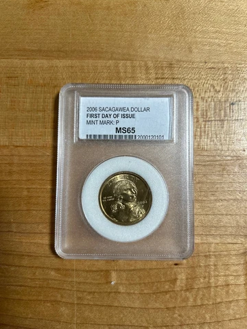 2006-P Sacagawea Dollar Coin First Day Of Issue, Uncirculated Cover