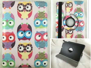 FUNDA CARCASA TABLET iPAD MINI 1 2 3 GIRATORIA 360º DIBUJO BUHOS - Imagen 1 de 4