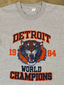 Detroit Tigers 1984 Championship Gray T-shirt Tigers Champions S-5XL HN1618 - Picture 1 of 2
