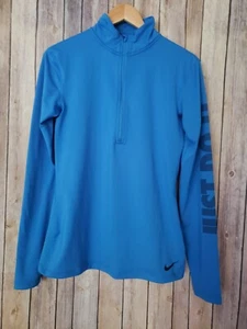 Top attivo Nike Pro Dri-Fit donna 1/2 zip manica lunga taglia large adatto da med a grande - Foto 1 di 8