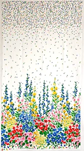 Leon B Rosenblatt Border Print Fabric 23 X 44 Inches - Picture 1 of 3