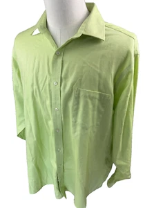 Donald J. Trump Signature Collection Green Cotton Long Sleeve Mens Shirt XL - Picture 1 of 6